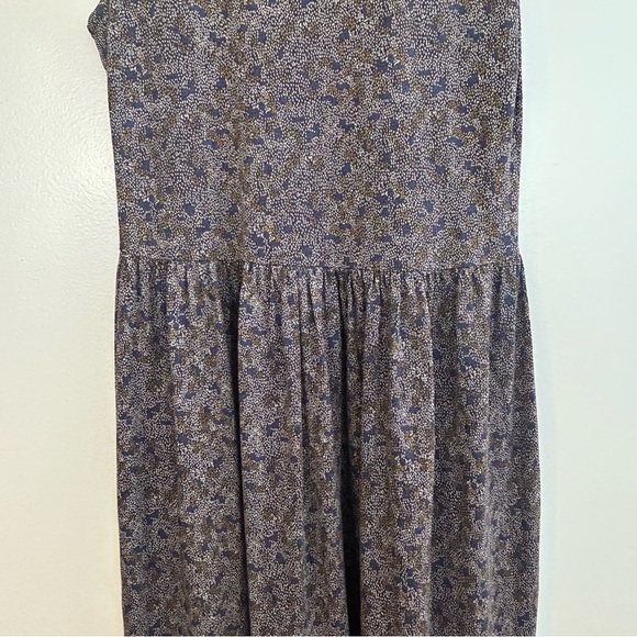 Sessun Sleeveless Abstract Blue Micro Dot Pattern Lightweight Midi Dress Size XS - Picture 13 of 16